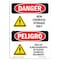Signmission Safety Sign, OSHA Danger, 14" Height, New Chemical Storage Only Bilingual Spanish OS-DS-D-1014-VS-1455 - alternate 1